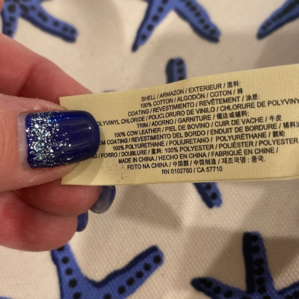 Kate Spade Coated canvas starfish tote - like new - leather handles - Picture 12 of 13